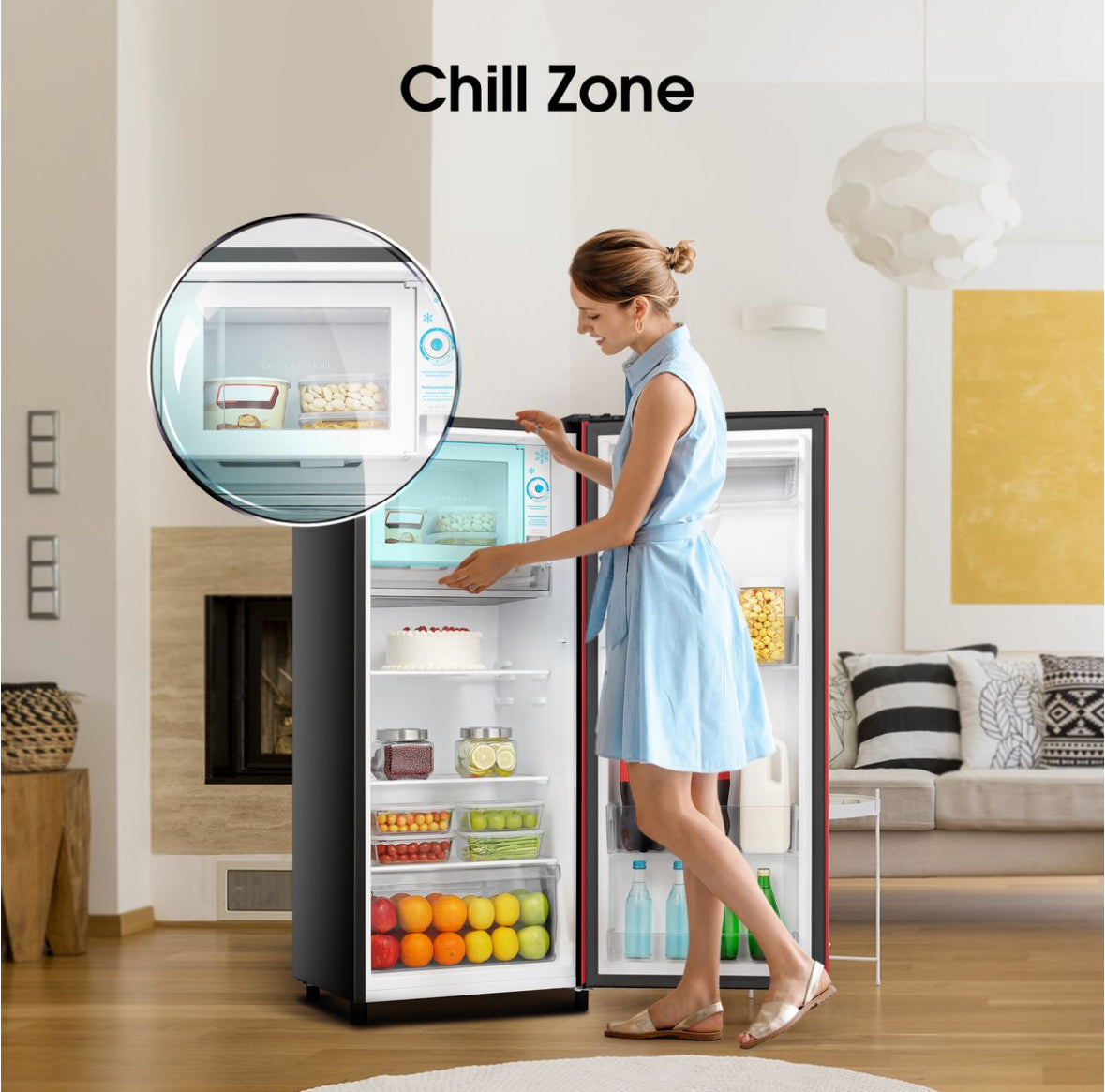 Hisense 177L Single Door Fridge with Water Dispenser - Red