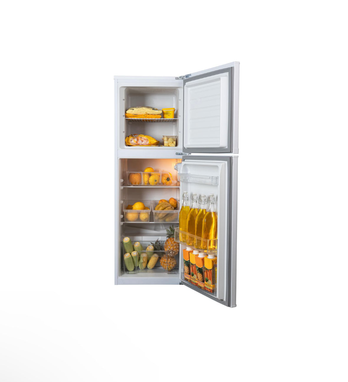 KIC 170L Top Freezer Fridge - White
