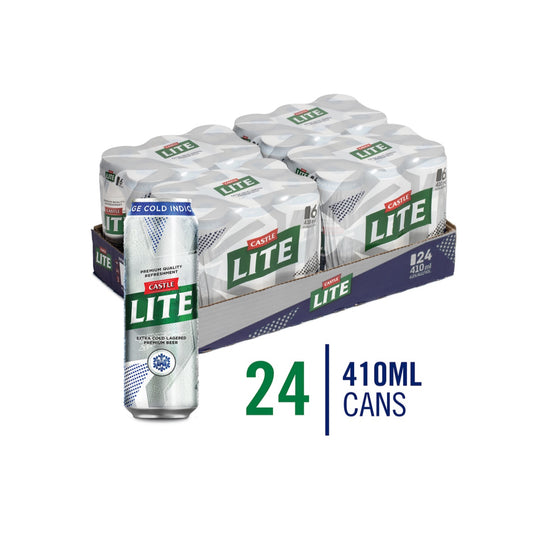 Castle Lite Premium Beer 24 x 410ml Can