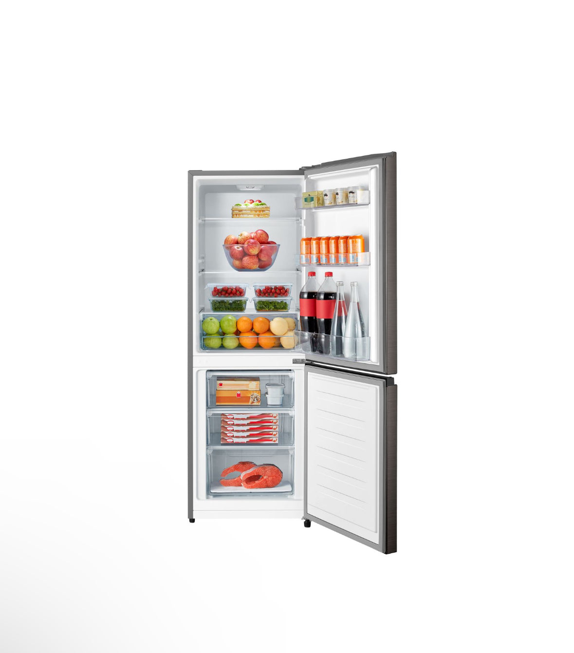 Hisense 223L Bottom Freezer Fridge - Titanium Inox