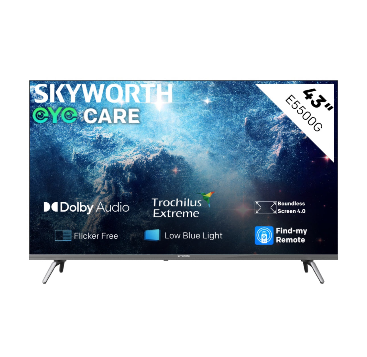 Skyworth 43" UHD Google Smart TV With Google Assistant - E5500G