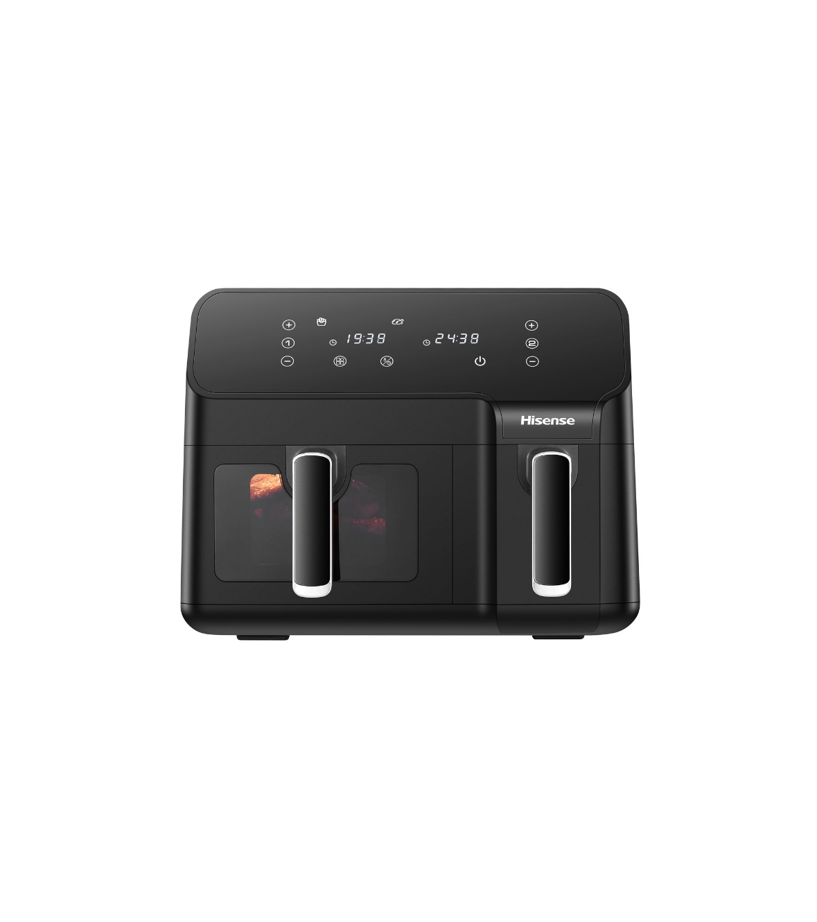 Hisense Electronic 8.6L Dual Airfryer with LED Touch Control Panel - Black