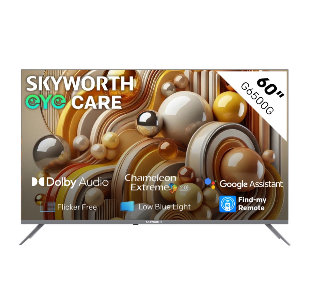 Skyworth 60" 4K UHD Google Smart TV With Google Assistant - G6500G
