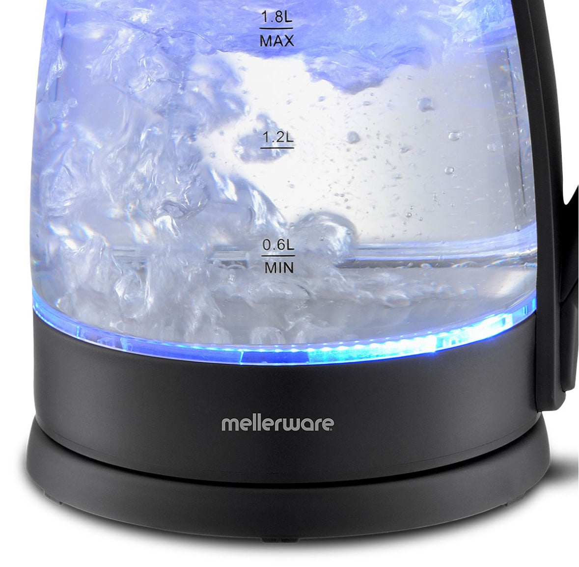 Mellerware 360 Degree Cordless Glass Kettle 1.8L